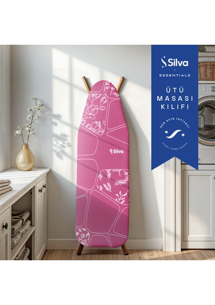 Pembe Ütü Masası Bezi 50x140 cm Yüksek Performans ve Güvenlik Özellikli