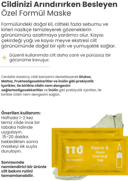Thermal Kil Maskesi Kayısı & Kayısı Çekirdeği Yağı 1 Adet indirimleri