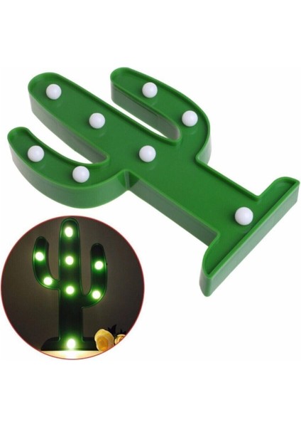 Yeşil Sevimli Kaktüs LED Işıklı Masa Gece Lambası, Şık ve Sıcak Atmosfer Yaratır fırsatları