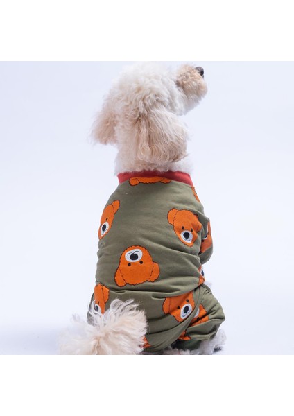 Teddy Ted Penye Tulum Kedi Köpek Tulumu Kedi Köpek Kıyafeti Köpek Pijaması