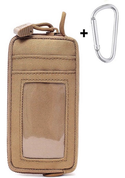 Çöl Renkli Su Geçirmez Kumaş Kart Bölmeli Bel Çantası ve Cüzdan