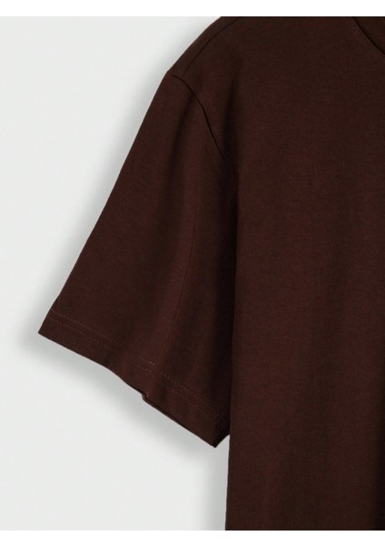 Erkek Kahverengi Bisiklet Yaka Be A Supernova Baskılı T-Shirt indirimleri