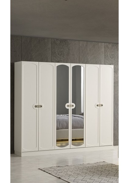 Lumina Mdf 6 Kapaklı Dolap