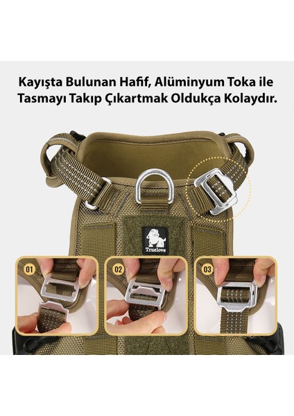 Tactical Mavi Köpek Göğüs Tasması
