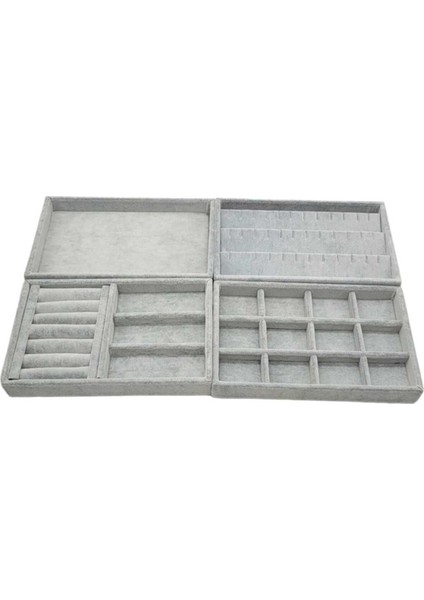 Gri Dörtlü Çekmece İçi Takı Düzenleyici, Düzenli Saklama İçin İdeal