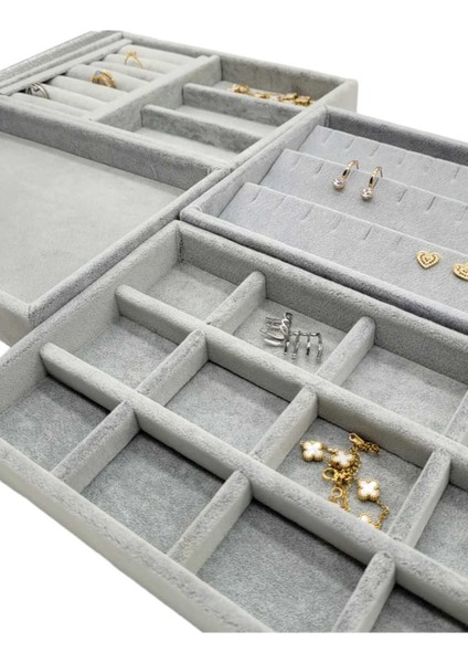Gri Dörtlü Çekmece İçi Takı Düzenleyici, Düzenli Saklama İçin İdeal modelleri