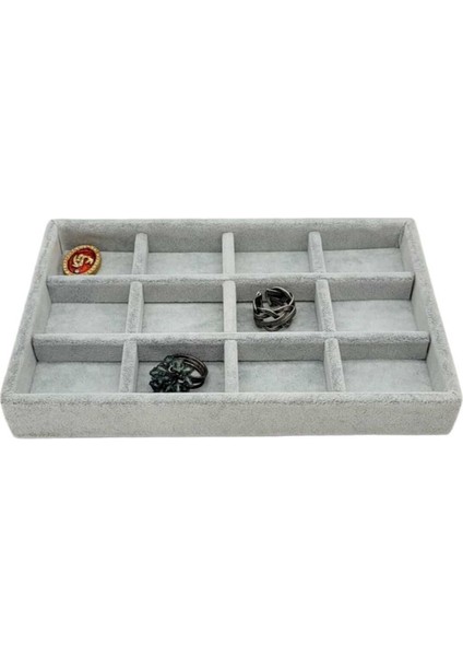 Gri Dörtlü Çekmece İçi Takı Düzenleyici, Düzenli Saklama İçin İdeal