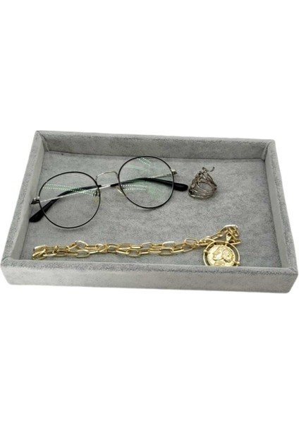 Gri Dörtlü Çekmece İçi Takı Düzenleyici, Düzenli Saklama İçin İdeal