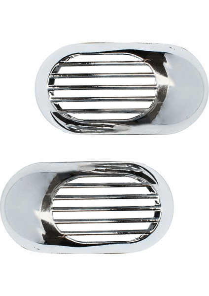 Krom Yan Sinyal Cercevesi Kafesli Izgarali Kapak 10X5CM 2 Parca