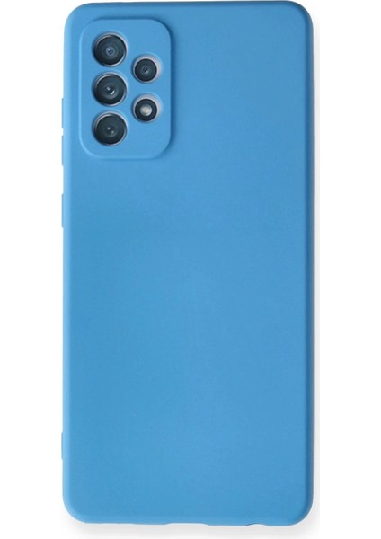 Samsung Galaxy A72 Kılıf Nano Içi Kadife Silikon - Mavi