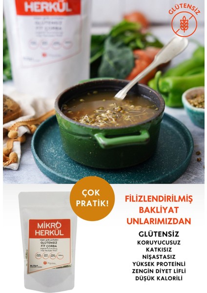 Filizlendirilmiş Maş Fasulyeli Glutensiz Fit Çorba 150 G