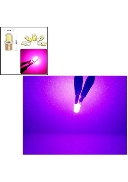 ( 5 x Adet ) 1 Set LED T10 Dipsiz Ampul 12V Sılıcon Canbus Smd LED Silika Pınk (Dipsiz Ampul Silikon LED Pembe) indirimleri