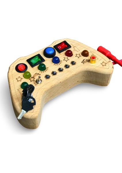 Ahşap Montessori Oyun Kolu ve Paneli, Duyusal ve Işıklı Aktivite Tahtası