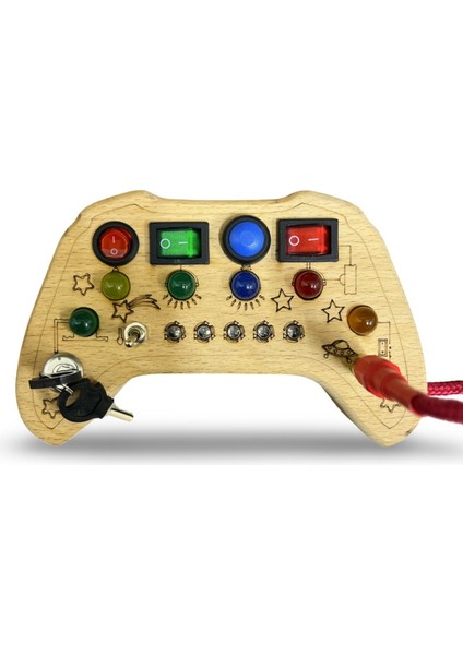 Ahşap Montessori Oyun Kolu ve Paneli, Duyusal ve Işıklı Aktivite Tahtası