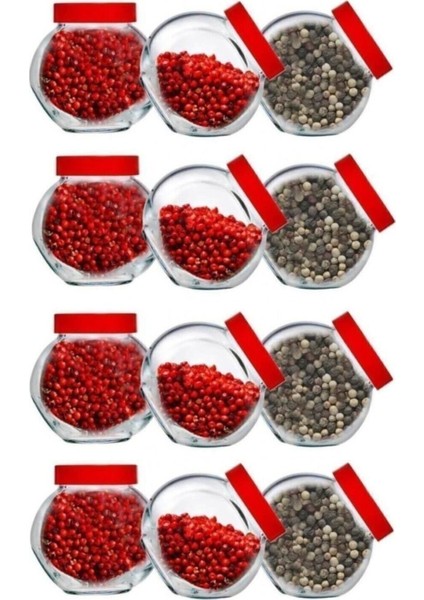 Mini Kavanoz Seti, 12 Adet, Şık ve Kullanışlı Baharat Saklama Kabı