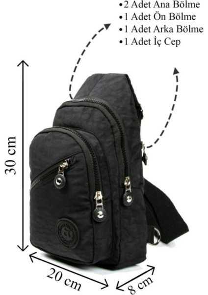 Unisex Siyah Su Geçirmez Bel ve Omuz Çantası Günlük Spor Bodybag fırsatları