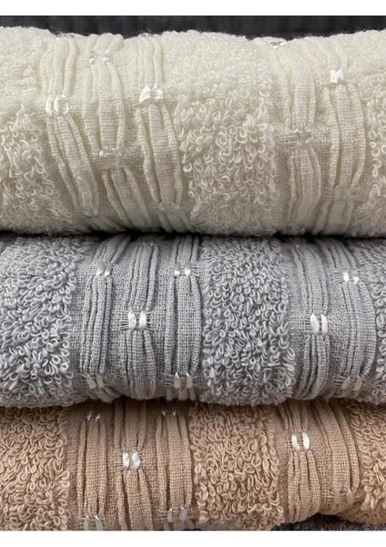 Inci Desen 3’lü Banyo Havlu Seti – 100X150 cm %100 Pamuk, Yumuşak Dokulu,desenli. fiyatları