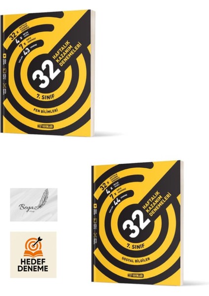 Hız 7.sınıf 32 Haftalık Fen Bilimleri Sosyal Bilgiler Denemeleri Hedef Deneme