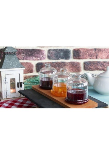Turuncu Kahvaltı Sunum Seti, Reçellik ve Tereyağlık Saklama Kabı Seti