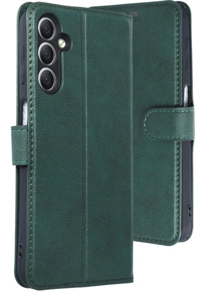 Samsung Galaxy A24 4g Kılıf Trend S Plus Kapaklı Kılıf - Yeşil