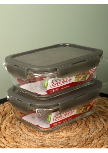 Dörtgen Saklama Kabı 630 ml Gri, 400°C Isıya Dayanıklı, Dayanıklı ve Güvenli fiyatları