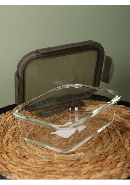 Dörtgen Saklama Kabı 630 ml Gri, 400°C Isıya Dayanıklı, Dayanıklı ve Güvenli modelleri