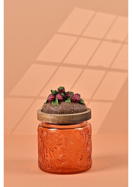 Renkli Tasarım Kavanoz, 500 Ml, Böğürtlen Desenli, Şık ve Fonksiyonel modelleri