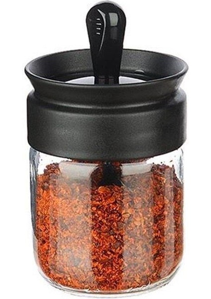 12'li Gri Cam Baharatlık Seti, Kaşıklı Saklama Kavanozu fiyatları