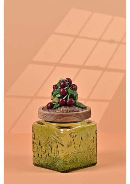 Renkli Tasarım Kavanoz ve Vişne 500 Ml, Şık ve Kullanışlı Ev Dekoru Seçeneği