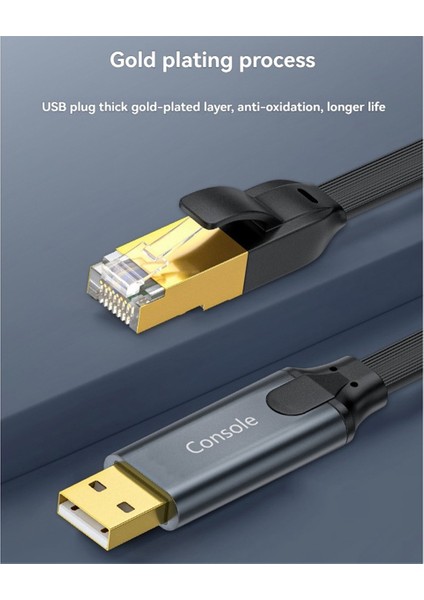 Usb'den RJ45 Konsol Kablosu Usb'den RJ45 Adaptörü Dizüstü Bilgisayar Için USB RJ45 8P8C Dönüştürücü Konsol Kablosu 300CM (Yurt Dışından) modelleri