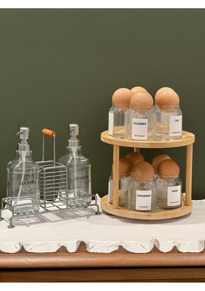 10'lu Döner Top Kapaklı Baharatlık ve Sabunluk Seti, Şık ve Kullanışlı Tasarım fiyatları