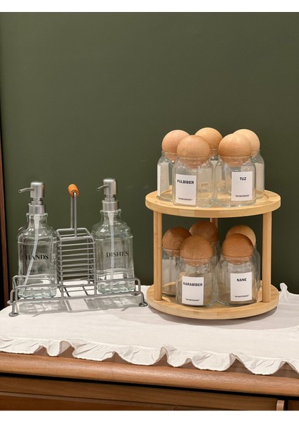 10'lu Döner Top Kapaklı Baharatlık ve Sabunluk Seti, Şık ve Kullanışlı Tasarım modelleri