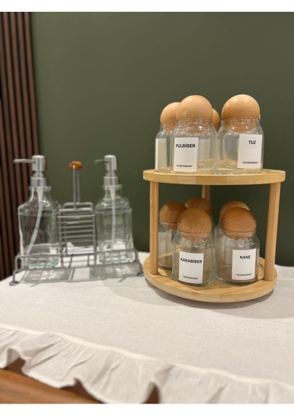 10'lu Döner Top Kapaklı Baharatlık ve Sabunluk Seti, Şık ve Kullanışlı Tasarım fırsatları