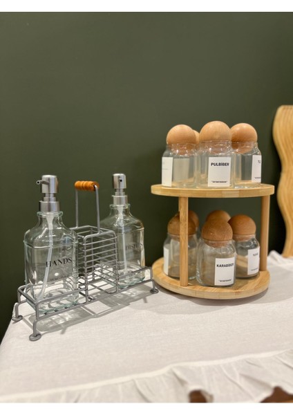 10'lu Döner Top Kapaklı Baharatlık ve Sabunluk Seti, Şık ve Kullanışlı Tasarım indirimleri