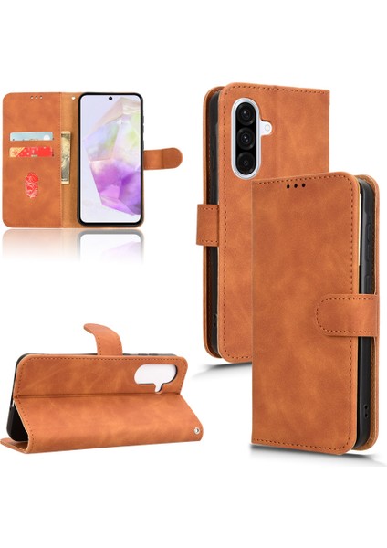 Galaxy A36 Için Creative Manyetik Premium Pu Deri Kapaklı Kılıf, Kart Yuvası ve El Kayışı Kılıfı (Yurt Dışından)