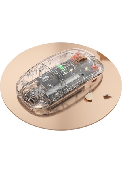 Cep Telefonları ve Tabletler Için Uygun Şeffaf Fare Düğmesi Sessiz Kablosuz Fare Üç Modlu Bağlantı Bluetooth Fare (Yurt Dışından)