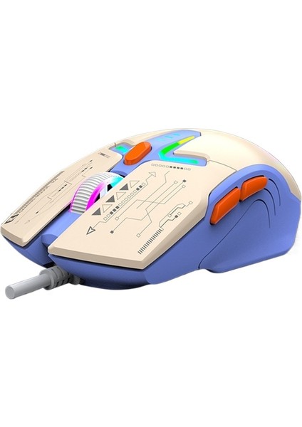 Üç Renkli Mecha Tarzı Kablolu Fare Harika Oyun E-Spor Ev Ofisi Evrensel Oyun Faresi (Yurt Dışından) modelleri