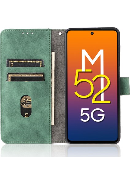 Galaxy M52 Için Creative Manyetik Premium Pu Deri Kapaklı Kılıf, Kart Yuvası ve El Kayışı Kılıfı (Yurt Dışından) indirimleri