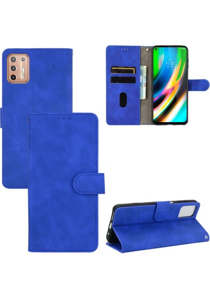 Moto G9 Plus Için Creative Manyetik Premium Pu Deri Kapaklı Kılıf, Kart Yuvası ve El Kayışı Kılıfı (Yurt Dışından)