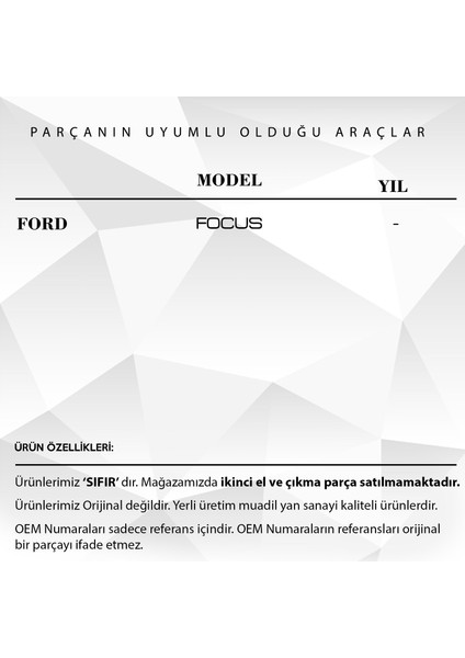 Ford Focus Için Bagaj Kilit Tamir Mandalı Klipsi fiyatları