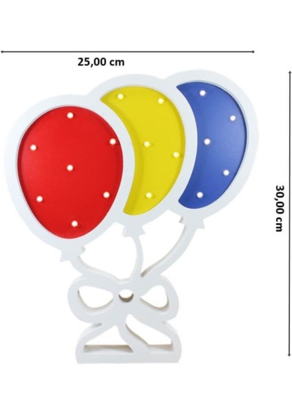Renkli LED Işıklı Ahşap Dekoratif Pano, Uçan Balonlar Teması, Şık ve Eğlenceli Tasarım modelleri