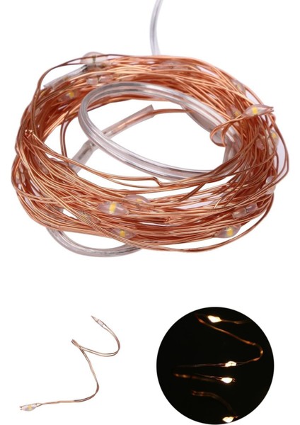 Yılbaşı ve Özel Konseptler Için 5 mt USB Bağlı Beyaz LED Işık Dekoru fiyatları