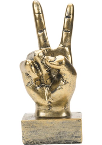 El Hareketi Heykeli Şömine I Iş Altın Dekorasyonu (Yurt Dışından) fırsatları