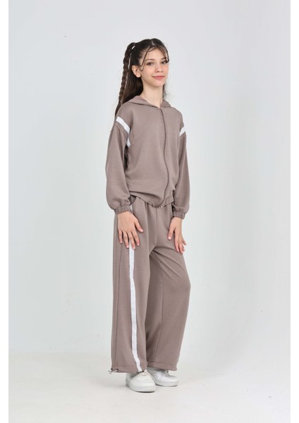 Kız Çocuk Şerit Detaylı Eşofman Takım fiyatları