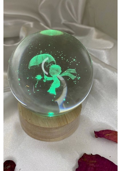 7 cm Çok Renkli 3D LED Cam Küre ve Ahşap Şemsiye ile Şık Dekorasyon fırsatları