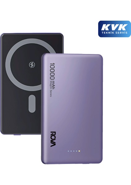 PWS618 Ultra Slim 10.000MAH Magsafe 20W Hızlı Powerbank Kvk Garantili - Mor