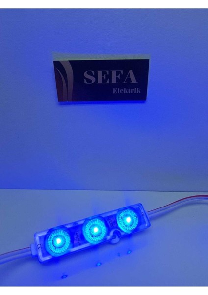 12V Mavi LED Mercek Modül 1,5W 10'lu Paket