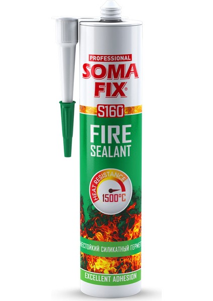 Somafix S160 Isı Mastiği 1500C Siyah 310ML 600GR