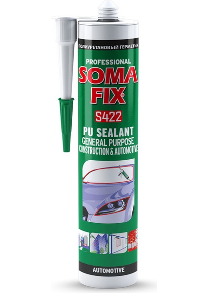 Somafix S422 Poliüretan Mastik Kartuş Siyah 280ML 365GR