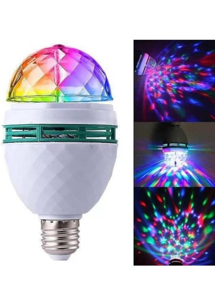 Renkli Dönen LED Disko Işık, Eğlence ve Partilere Renk Katın fiyatları